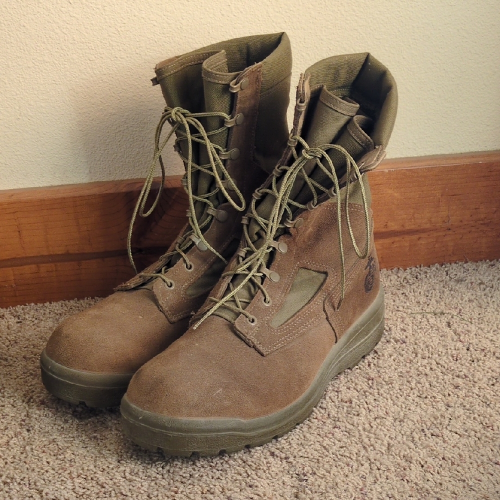 Men's Brown Tactical Boots, 11W